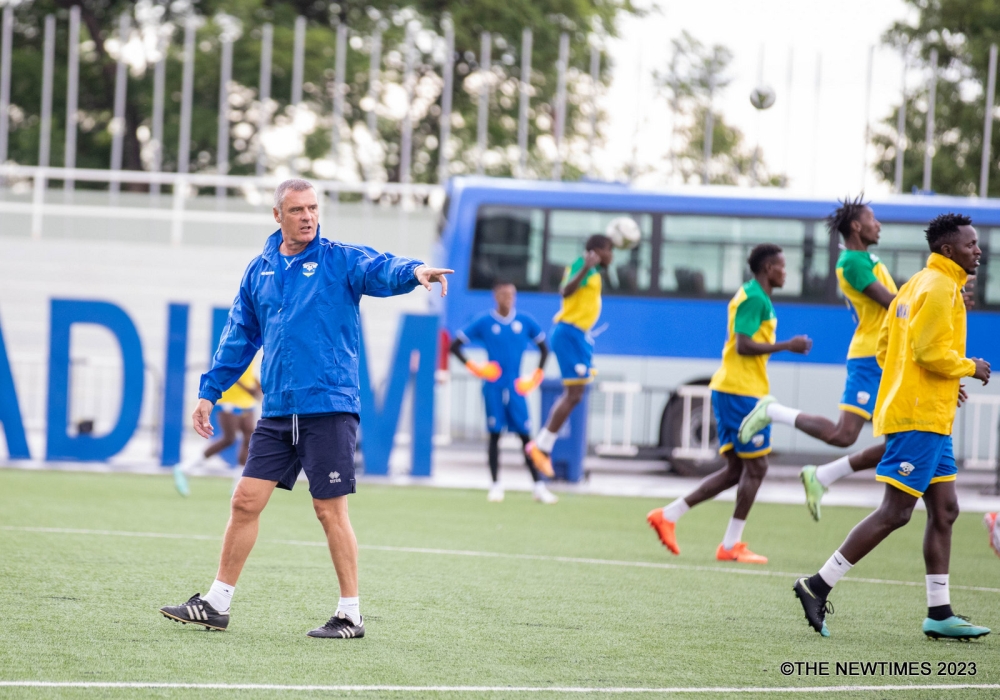 Amavubi head coach Torsten Spittler, during the training at Pele Stadium on November 9, Photo by Craish Bahizi 