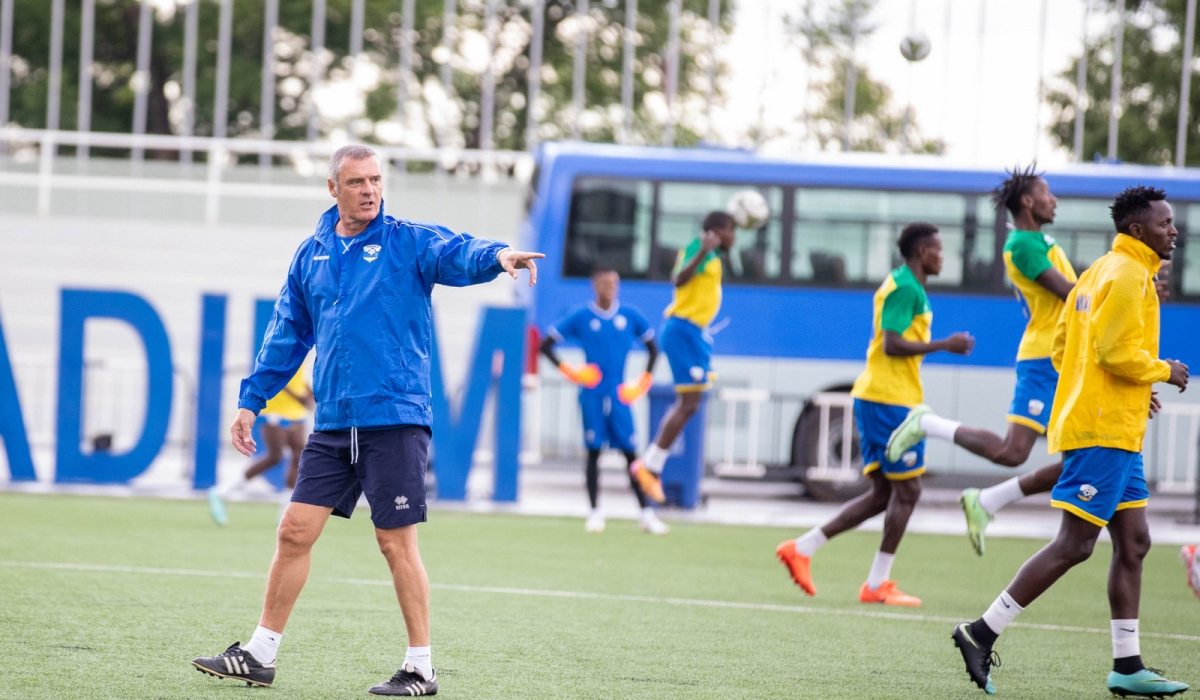 Amavubi head coach Torsten Spittler, during the training at Pele Stadium on November 9, Photo by Craish Bahizi 