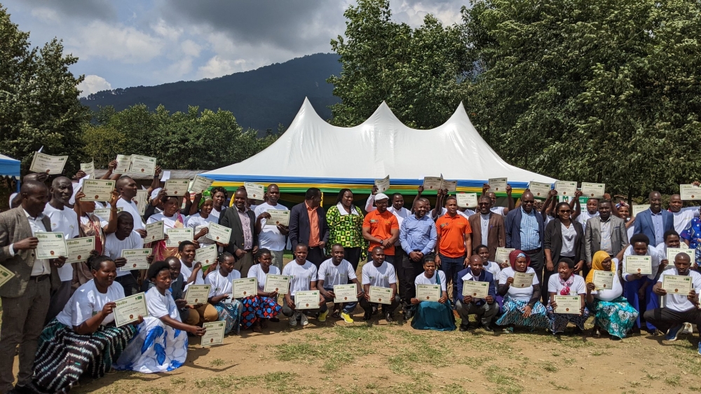 Kilimo Trust awarded farmers in Rubavu District on Thursday, August 29. Photos By Germain Nsanzimana 