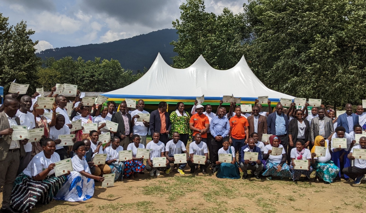 Kilimo Trust awarded farmers in Rubavu District on Thursday, August 29. Photos By Germain Nsanzimana 