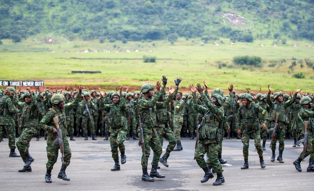 RDF officers and other ranks during an Advanced Infantry Training at Nasho, on January 17, 2024. The Ministry of Defence has made new promotions for non-commissioned officers and enlisted personnel in the RDF. Courtesy