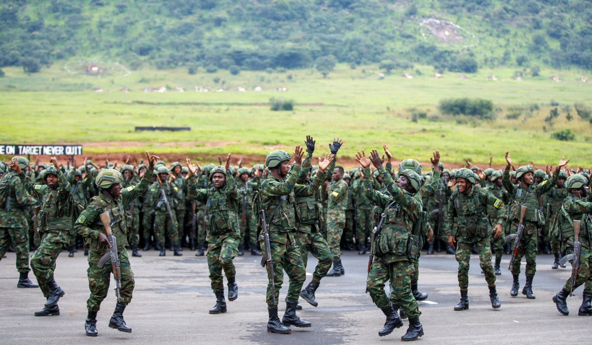 RDF officers and other ranks during an Advanced Infantry Training at Nasho, on January 17, 2024. The Ministry of Defence has made new promotions for non-commissioned officers and enlisted personnel in the RDF. Courtesy