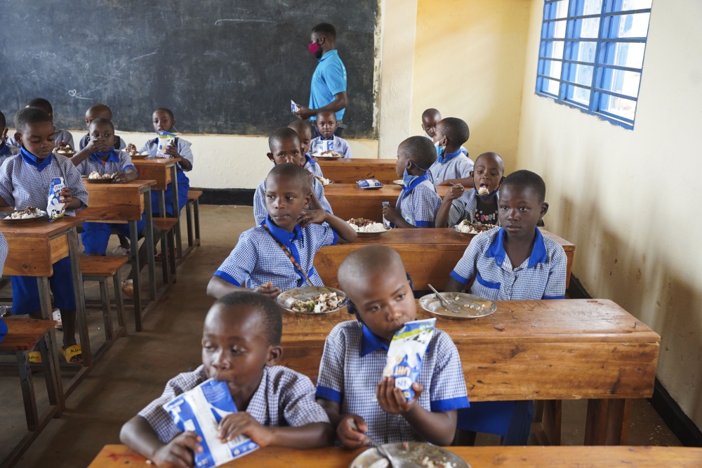 Rwandans in Angola raise funds for DusangireLunch campaign that aims at supporting schoolfeeding. Courtesy