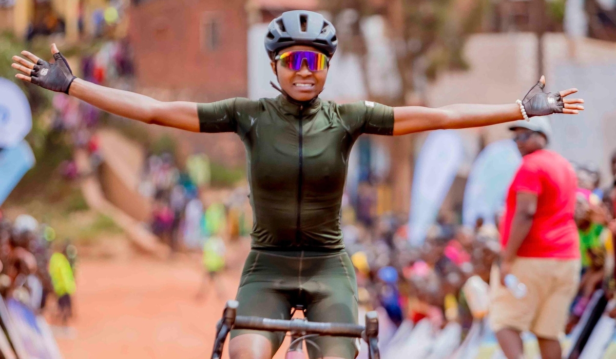 Viollette Neza Irakoze( Women Elite) the winner at  Umusambi Gravel Race” on Sunday, September 1.