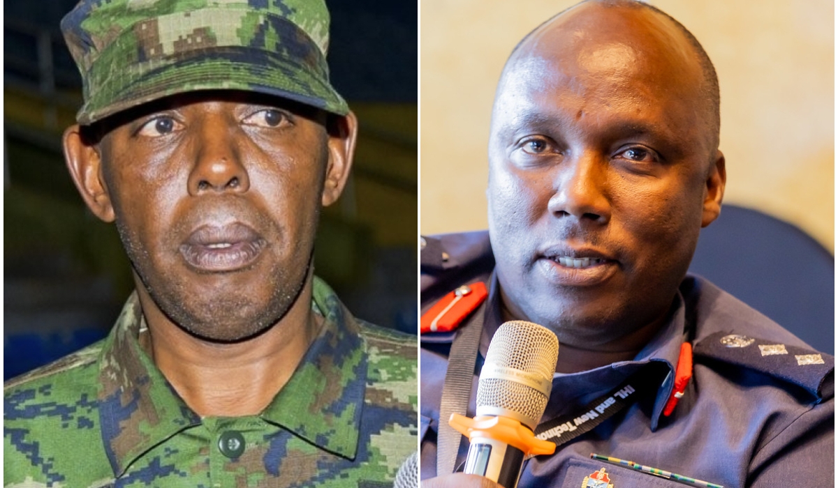 Brig Gen Majyambere (left) and Brig Gen Kanobayire are both currently on tour of duty, in Mozambique and South Sudan, respectively. 