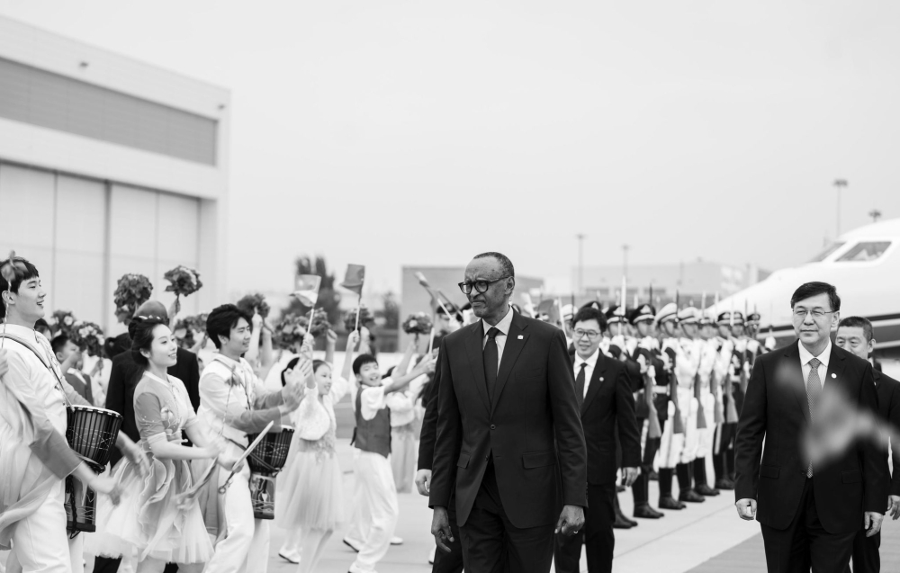 President Paul Kagame arrives in Beijing, China, on Tuesday, September 3, where he joins other African and Chinese leaders for the 2024 Forum on China-Africa Cooperation (FOCAC) Summit. PHOTOS: VILLAGE URUGWIRO