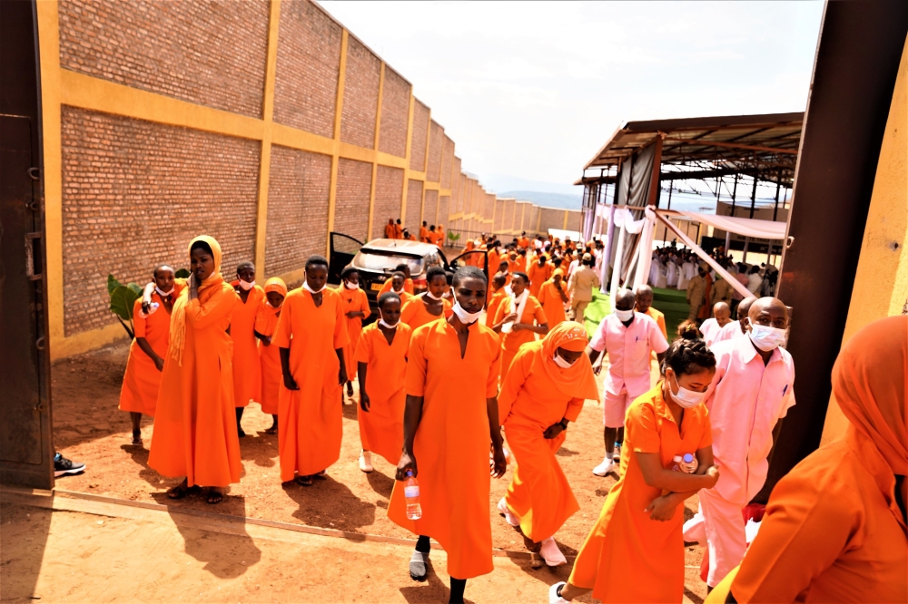 Inmates at Nyarugenge Prison in Kigali. According to the prosecution, the conviction rate in Rwanda rose to 93 percent in 2023-2024, marking a 2 percent increase from the previous year. Craish Bahizi