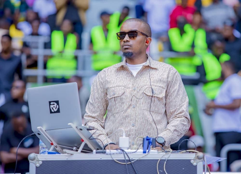 Brian Bagorozi, DJ Brian on duty at Amahoro Stadium. Courtesy