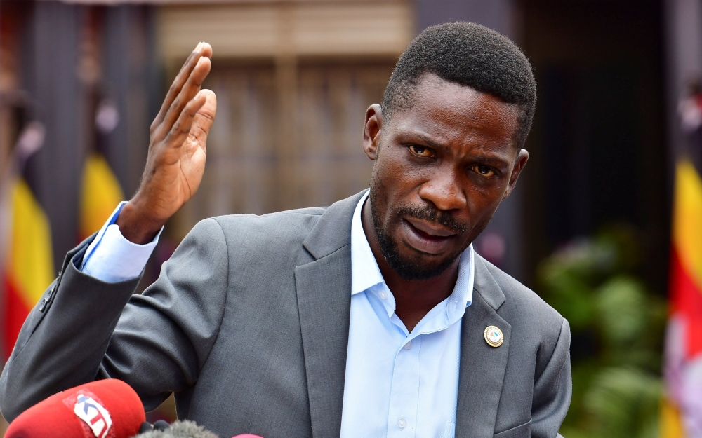 Uganda&#039;s opposition leader Robert Kyagulanyi.