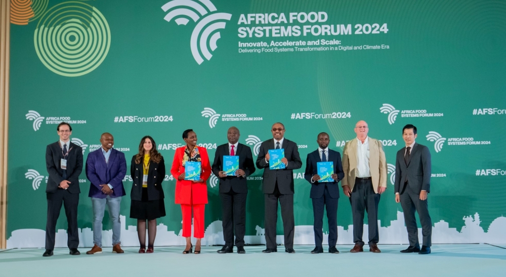 Prime Minister Edouard Ngirente presided over the launch of a new report titled &#039;Harnessing the Private Sector for Food Systems Transformation in Africa&#039; in Kigali on September 3. Courtesy