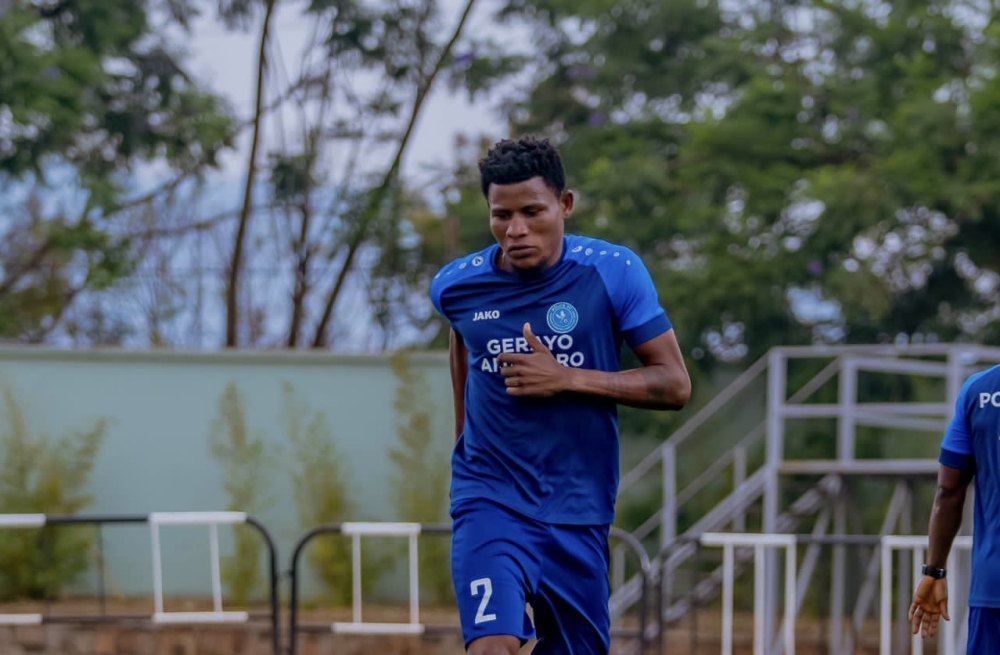 Police FC striker Peter Agblevor during a training session. Agblevor is now back to full action after six months on the sidelines.