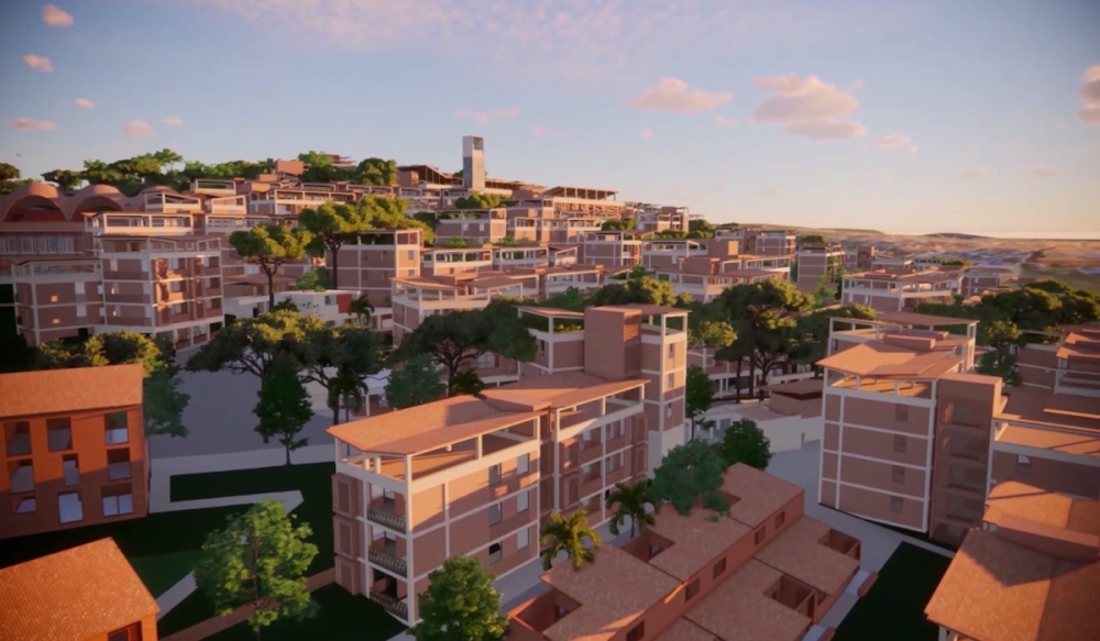 A segment of an artist&#039;s impression of Kigali Green City project. Courtesy