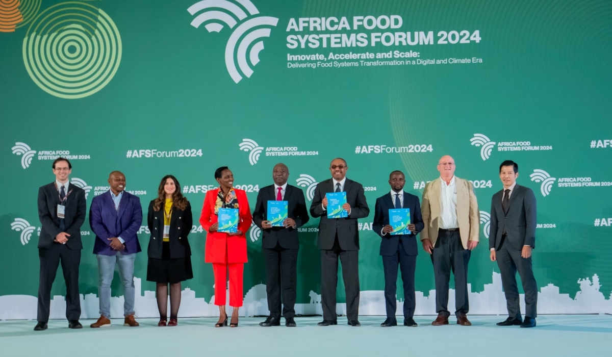 Prime Minister Edouard Ngirente presided over the launch of a new report titled &#039;Harnessing the Private Sector for Food Systems Transformation in Africa&#039; in Kigali on September 3. Courtesy