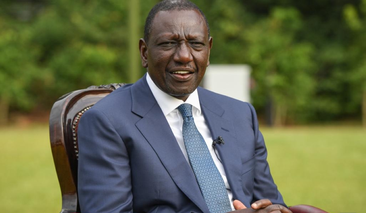 Kenyan President William Ruto speaks during an interview with Xinhua in Nairobi, Kenya on Aug. 26, 2024. (Xinhua/Li Yahui)