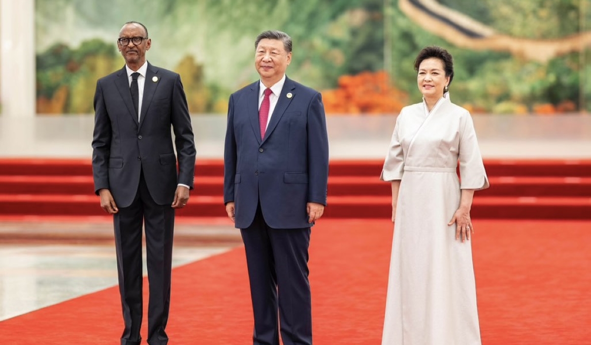 President Paul Kagame and Chinese President Xi Jinping and First Lady Peng Liyuan during  a Welcome Banquet on Wednesday, September 4. Photo by Village Urugwiro