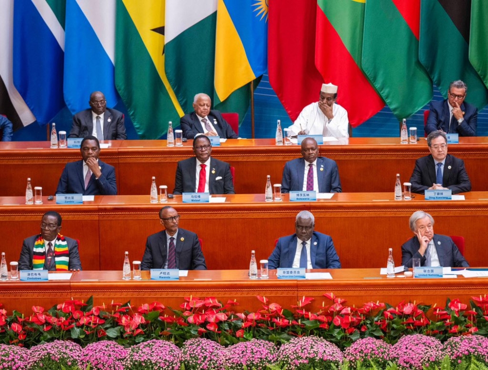 President Kagame and leaders from the continent and from China during the opening ceremony of the 2024 Forum on China-Africa Cooperation (FOCAC) Summit on  September 5. Photos Village Urugwiro