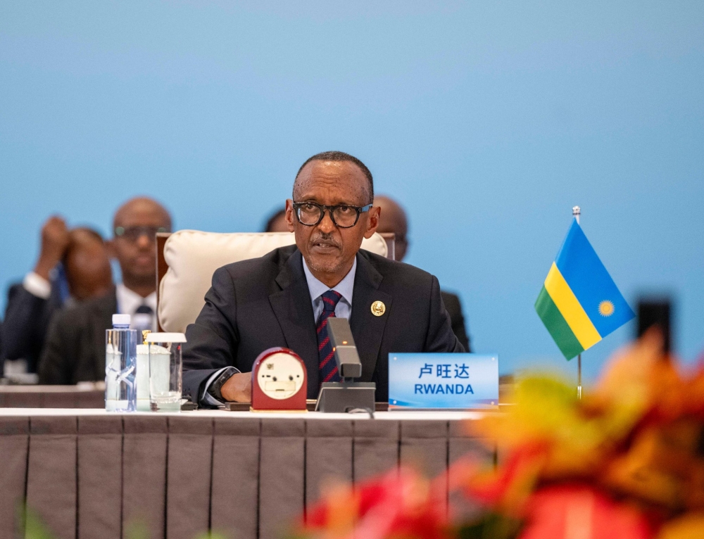 President Paul Kagame addresses delegates during a  high-level meeting on state governance on the sidelines of the 2024 Forum on China-Africa Cooperation (FOCAC) Summit in China, on Thursday, September 5. Photo by Village Urugwiro