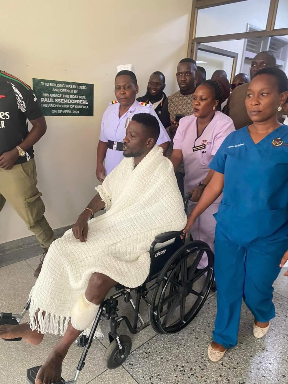 Bobi Wine, was discharged from Nsambya Hospital on Wednesday, September 4. Courtesy