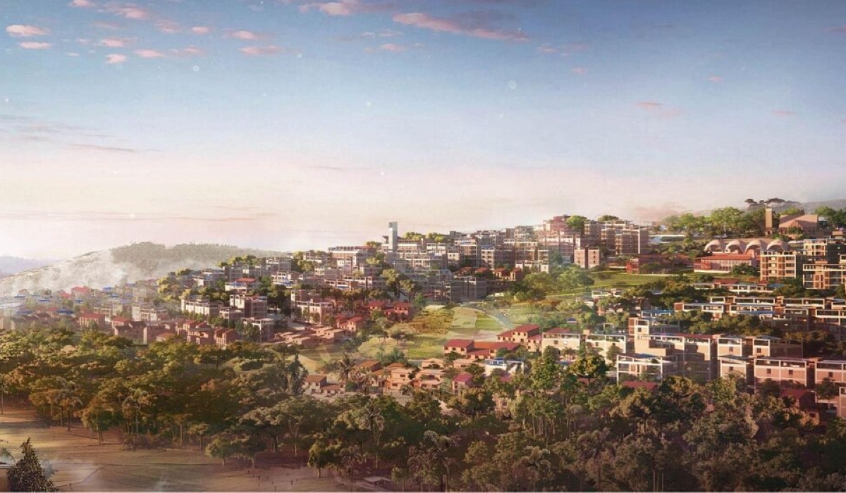  A segment of an artist&#039;s impression of Kigali Green City project in Kinyinya Sector Gasabo District. While addressing journalists on September 3, City of Kigali officials revealed that the former Deutsche Welle Radio site land will become Kinyinya ‘Forest Eco-park while implementing the Green City Master Plan that has been completed. Courtesy 