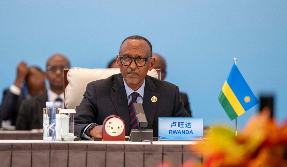 President Paul Kagame addresses delegates during a  high-level meeting on state governance on the sidelines of the 2024 Forum on China-Africa Cooperation (FOCAC) Summit in China, on Thursday, September 5. Photo by Village Urugwiro