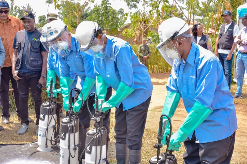 US Ambassador to Rwanda  Eric Kneedler and Nyagatare District Mayor Stephen Gasana, along RBC DDG  Noella Bigirimana launched the  2024 IRS in Nyagatare on September 5.