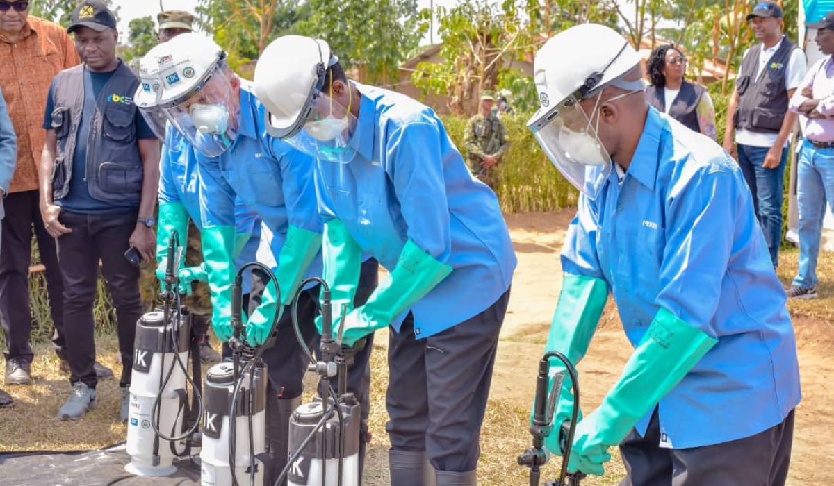 US Ambassador to Rwanda  Eric Kneedler and Nyagatare District Mayor Stephen Gasana, along RBC DDG  Noella Bigirimana launched the  2024 IRS in Nyagatare on September 5.