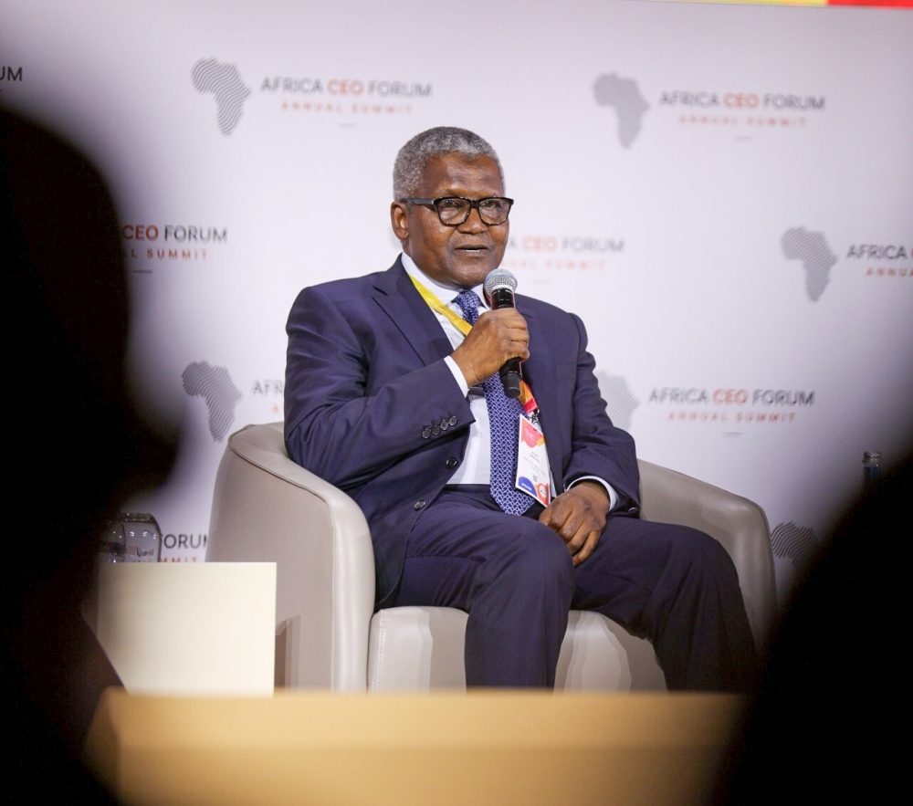 Aliko Dangote, Africa&#039;s wealthiest person, speaks at the Africa CEO Forum in Kigali on May 17. Nigerian industrialist Aliko Dangote has regained the first place as Africa’s richest person. Dan Gatsinzi