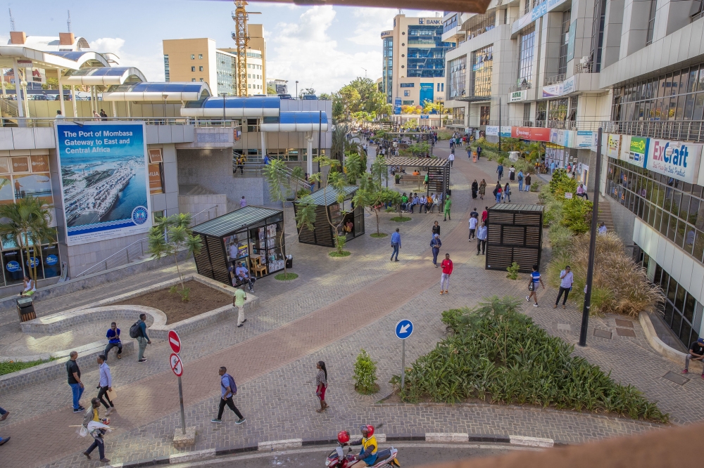 A view of Imbuga City Walk, Kigali&#039;s leading recreational space in Kigali Business District. Courtesy