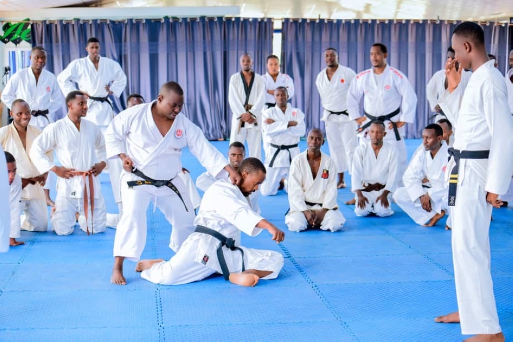 Senior Shotokan Karate instructors during  training seminar in Kigali on Saturday, September 8. Courtesy