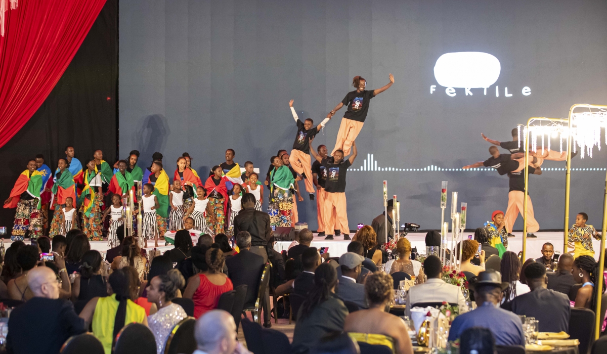 Performers entertain the audience during the colourful event at KCC on Saturday. Photos by Willy Mucyo