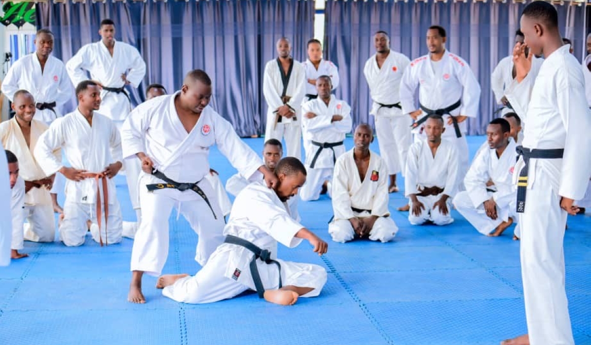 Senior Shotokan Karate instructors during  training seminar in Kigali on Saturday, September 8. Courtesy