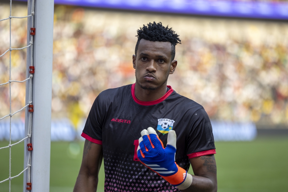 Amavubi goalkeeper Fiacre Ntwari after a goalless draw against Nigeria. Photos by Olivier Mugwiza