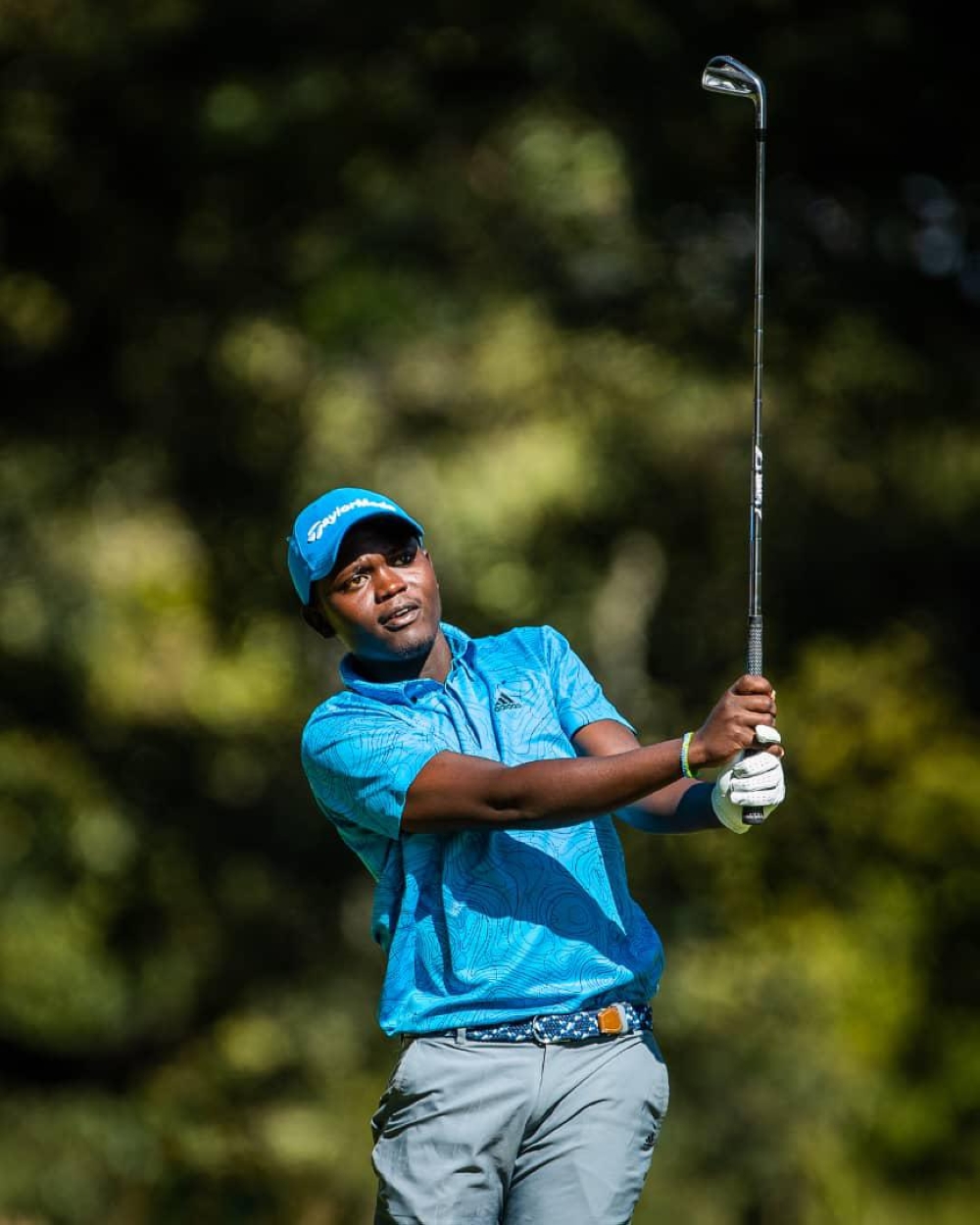 Rwandan golfer Celestine Nsanzuwera during a game.