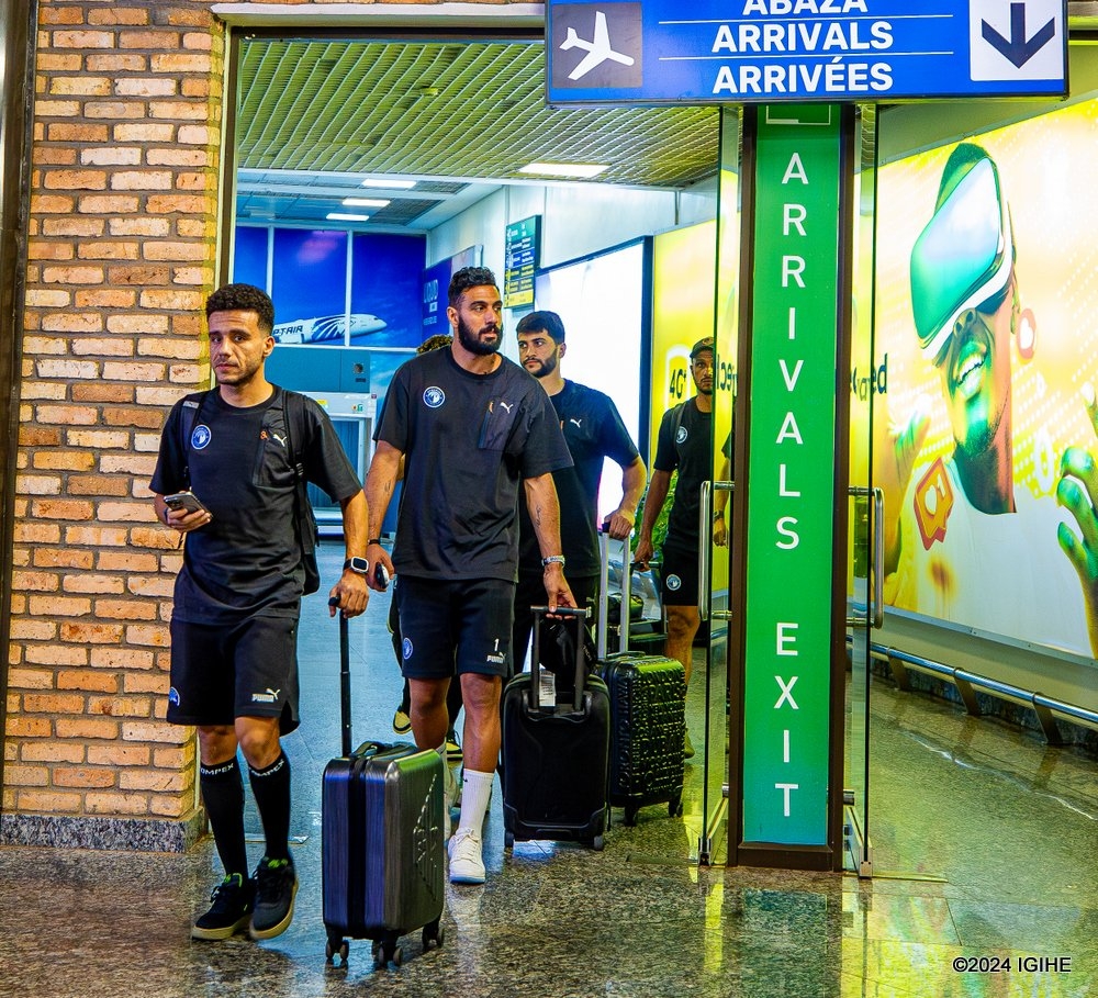 Egyptian powerhouse Pyramids arrived in Kigali on Wednesday evening ahead of their CAF Champions League second round first leg clash with APR FC on Saturday, September 14-Photo by IGIHE