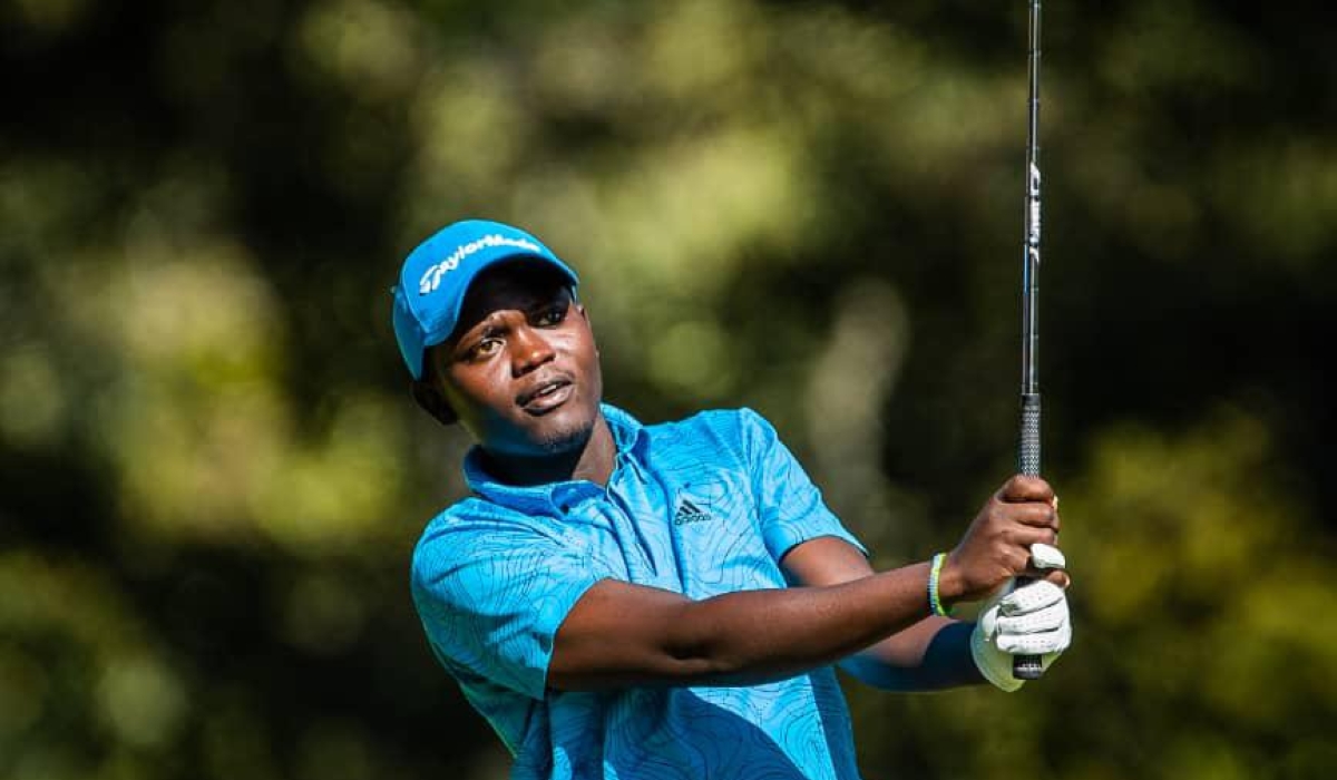 Rwandan golfer Celestine Nsanzuwera during a game.