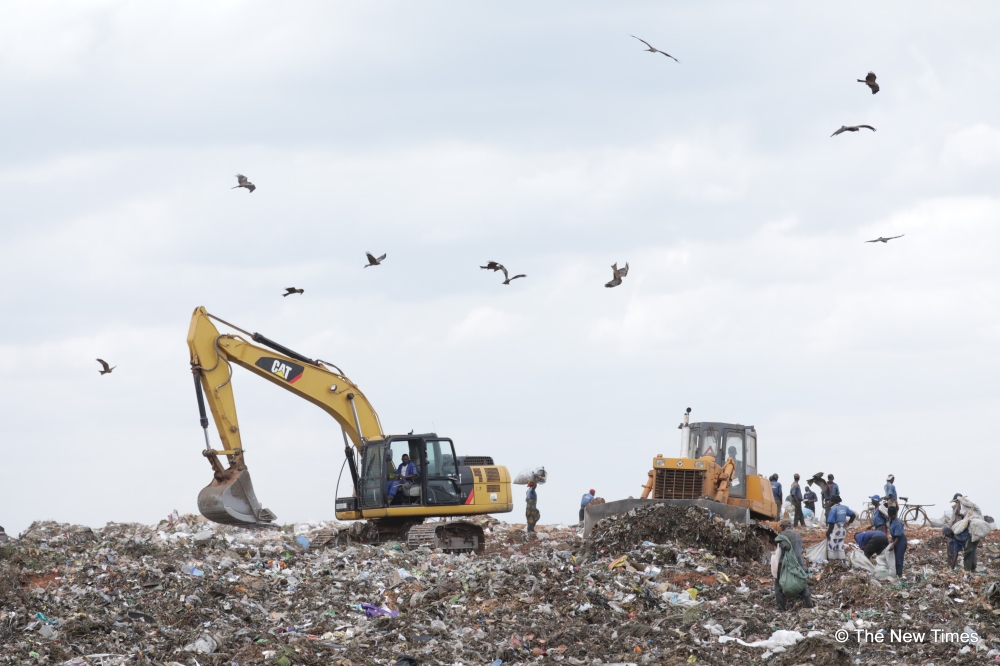 Workers on duty at Nduba landfill in Gasabo District. File