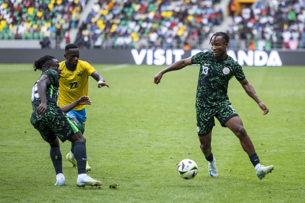 Rwandan winger Jojea Kwizera during the AFCON qualification of Amavubi and Nigeria at Amahoro Stadium on Tuesday, September 10.Photo by Oliver Mugwiza