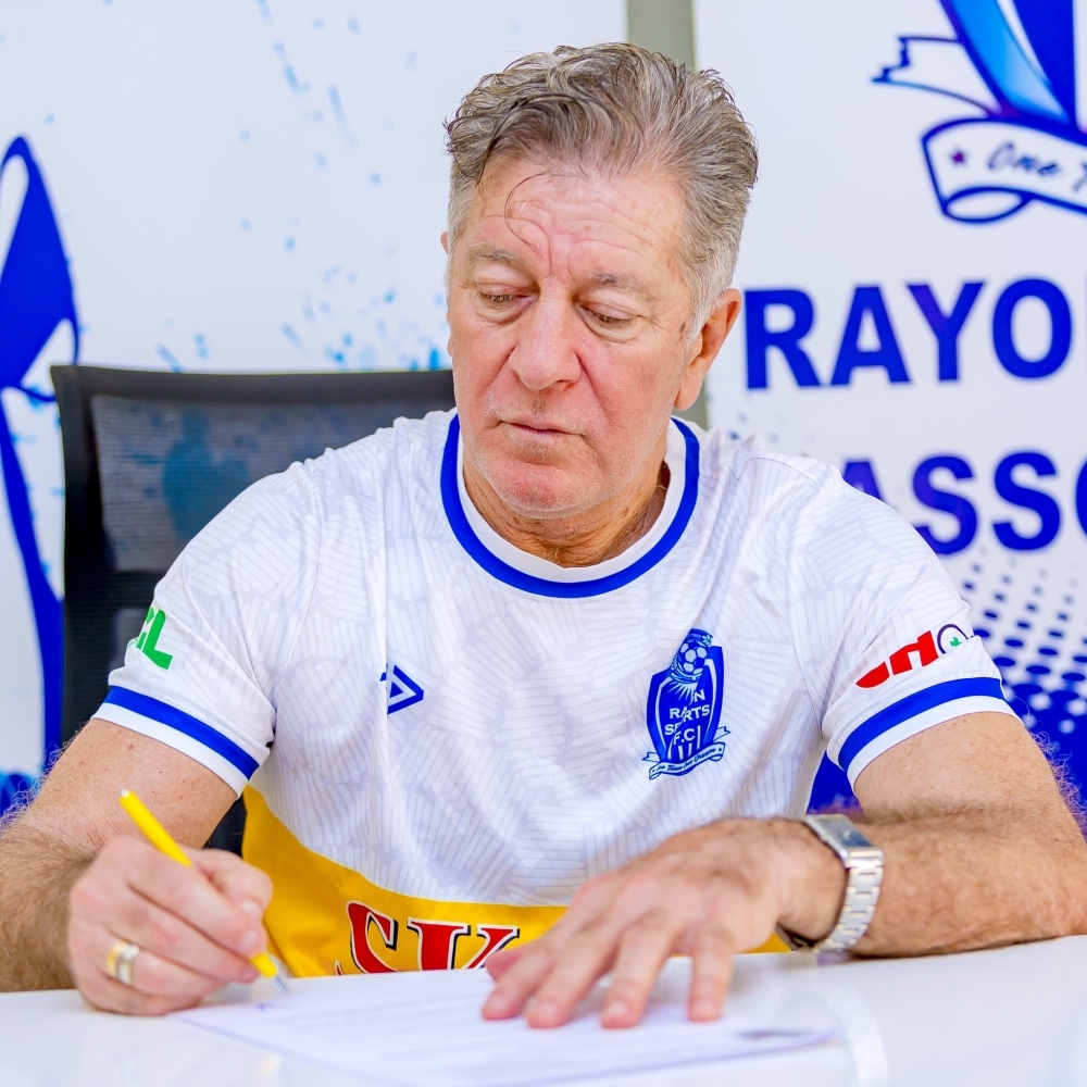 Rayon Sports’ head coach Roberto Oliveira Gonçalves do Carmo during a press conference at head office on July 25.