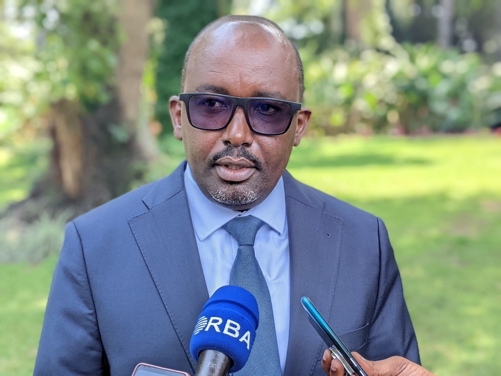 Auditor General Alexis Kamuhire during a media briefing on Wednesday, September 11 in Rubavu town.