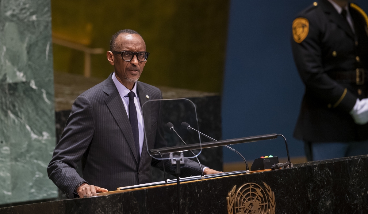 President Kagame delivers Rwanda&#039;s statement at the 74th United Nations General Assembly in  New York, on September 24, 2019. Photo by Village Urugwiro