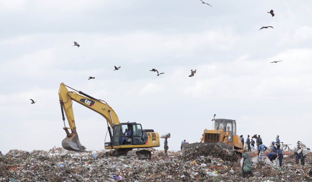 Workers on duty at Nduba landfill in Gasabo District. File