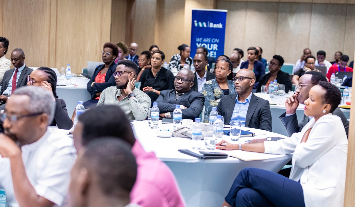 Participants follow a presentation during I&M Bank Rwanda&#039;s  Human Resource (HR) masterclass at the Kigali Marriott Hotel on Thursday, September12. Photos by Craish BAHIZI