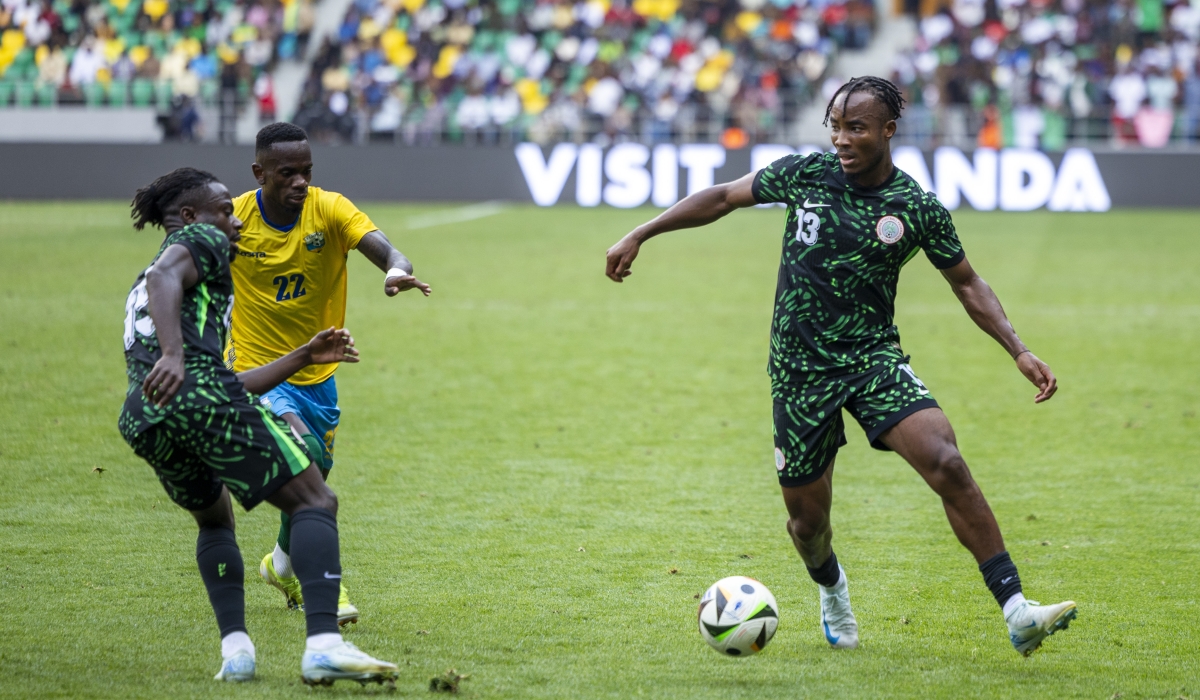 Rwandan winger Jojea Kwizera during the AFCON qualification of Amavubi and Nigeria at Amahoro Stadium on Tuesday, September 10.Photo by Oliver Mugwiza