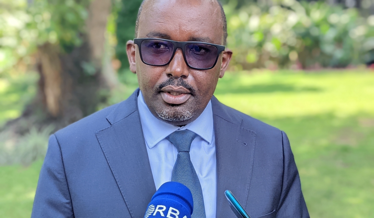 Auditor General Alexis Kamuhire during a media briefing on Wednesday, September 11 in Rubavu town.