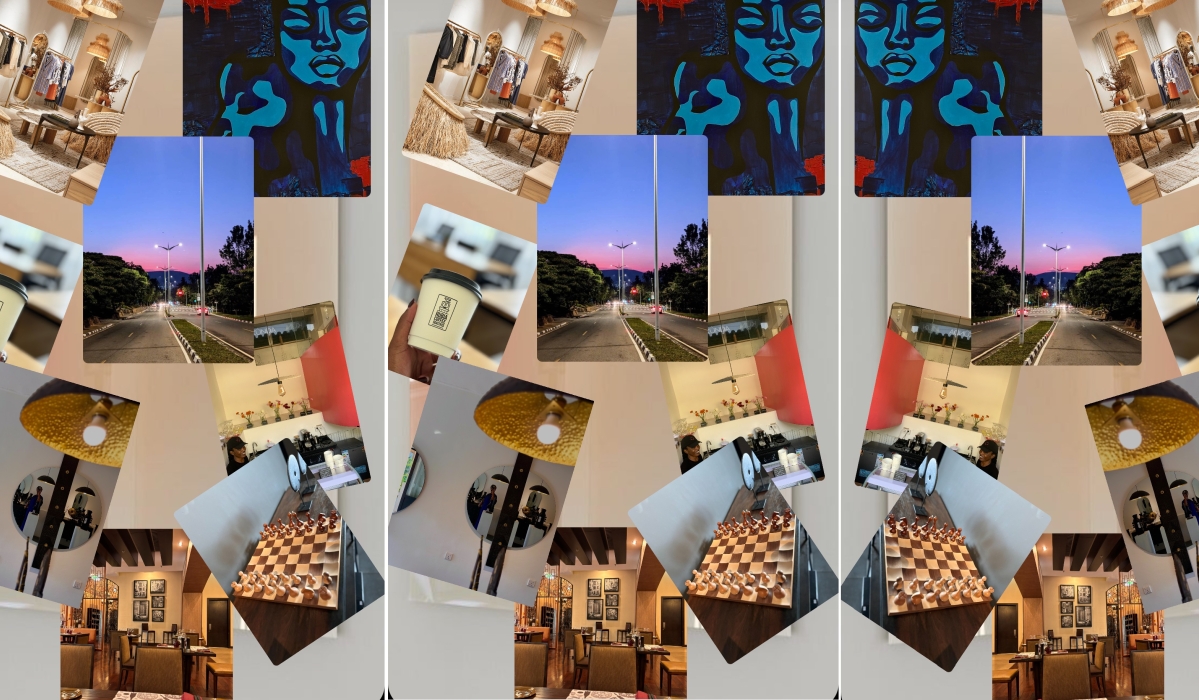 A collage of photos taken by the author of different places & brands in Kigali. Courtesy