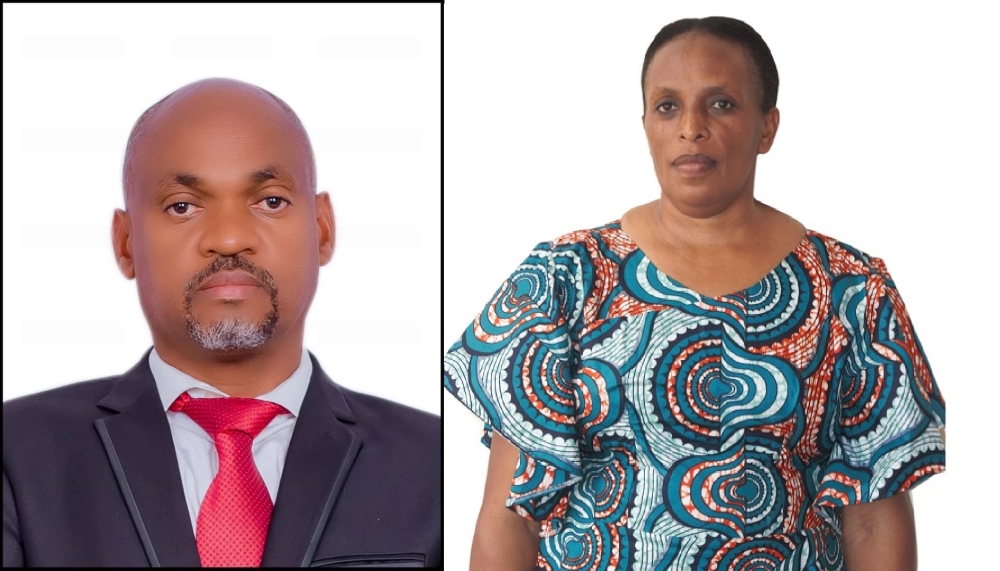 Telesphore Ngarambe and Penine Uwimbabazi elected as the university representatives in the Senate. Courtesy