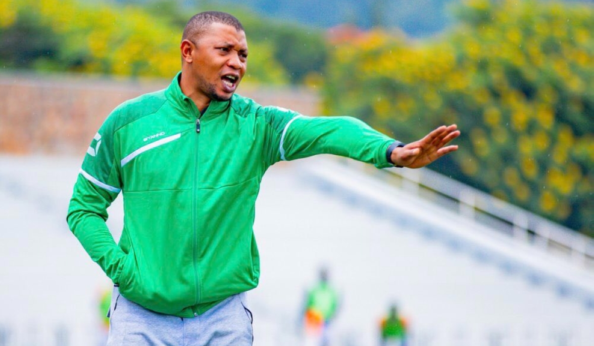 SC Kiyovu head coach Joslin Bipfubusa during a past game at Kigali Pele stadium. Courtesy