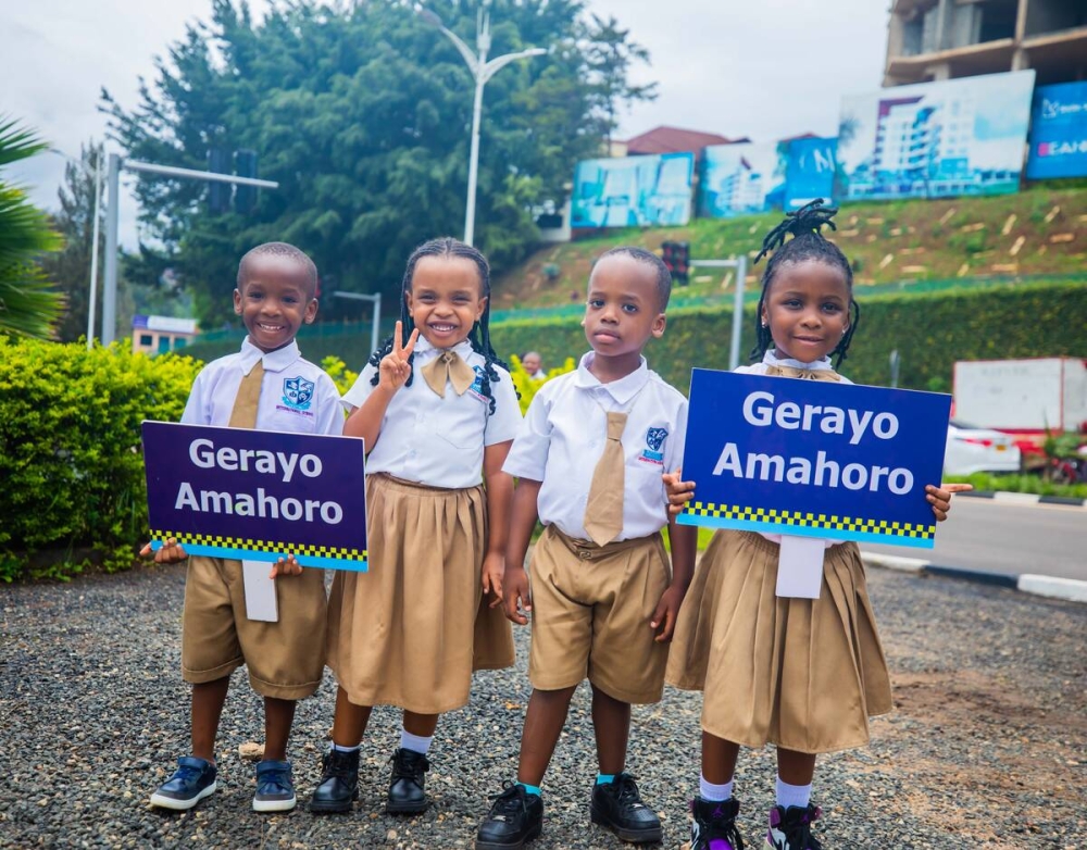 Students from Destiny International School during the Gerayo amahoro campaign in Musanze District. Courtesy