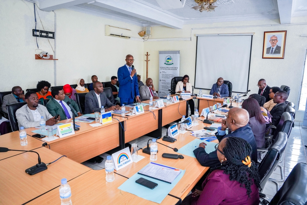 Members of the National Consultative Forum of Political Organisations during the election on Thursday on September 19. Phtos by Craish Bahizi