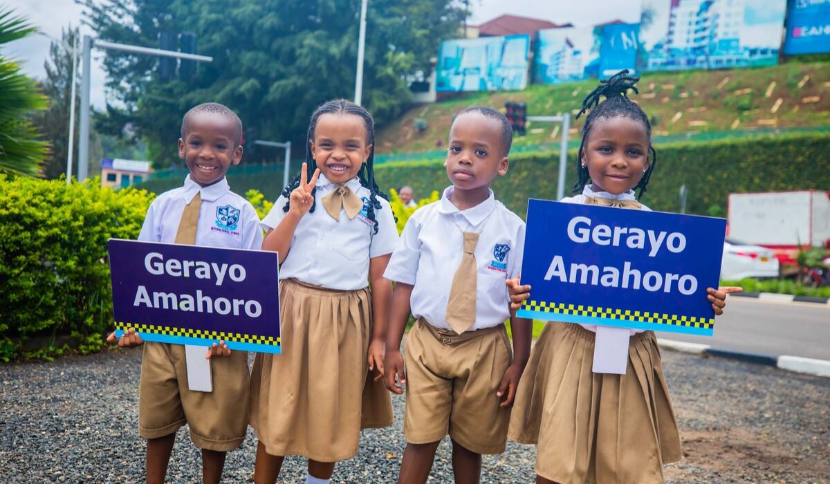 Students from Destiny International School during the Gerayo amahoro campaign in Musanze District. Courtesy